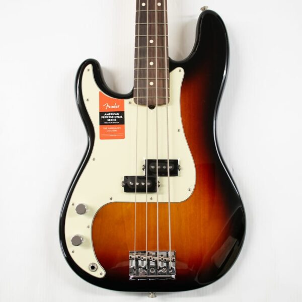 Fender American Professional Precision Bass, Left-handed - 3-color Sunburst with Rosewood Fingerboard