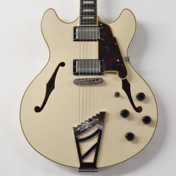 D'Angelico Premier DC Semi-Hollow Electric Guitar With Stairstep Tailpiece Champagne - Champagne