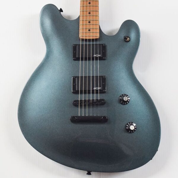 Squier Contemporary Active Starcaster Semi-hollowbody Guitar - Gunmetal Metallic