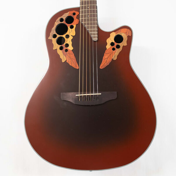 Ovation Celebrity Elite CE44-RRB Mid-depth Acoustic-electric Guitar - Reverse Red Burst