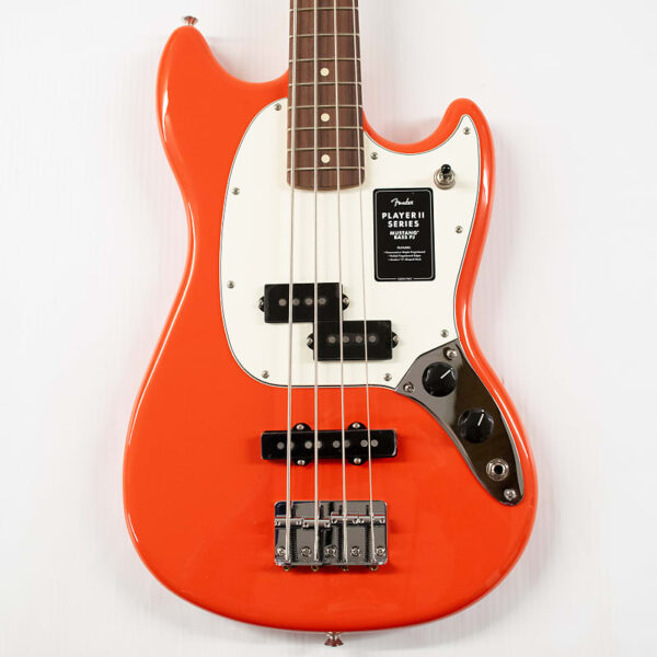 Fender Player II Mustang Bass PJ - Coral Red with Rosewood Fingerboard