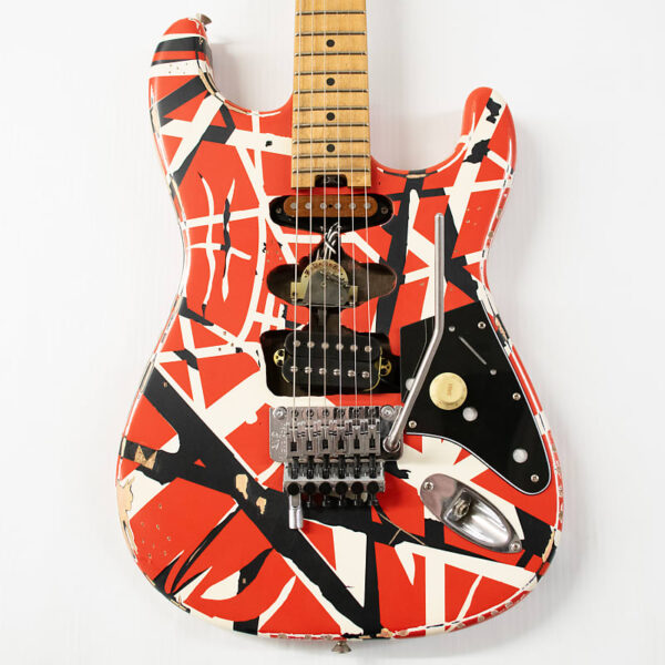 EVH Striped Series Frankenstein Relic - Red/Black/White