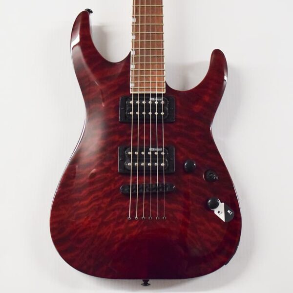 ESP LTD MH-200QM NT Electric Guitar See-Thru Black Cherry