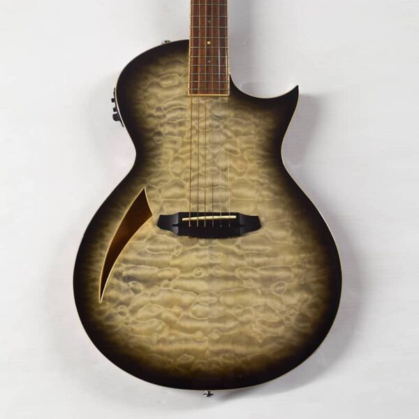 ESP LTD TL-6QM Thinline Acoustic-electric Guitar - Charcoal Burst