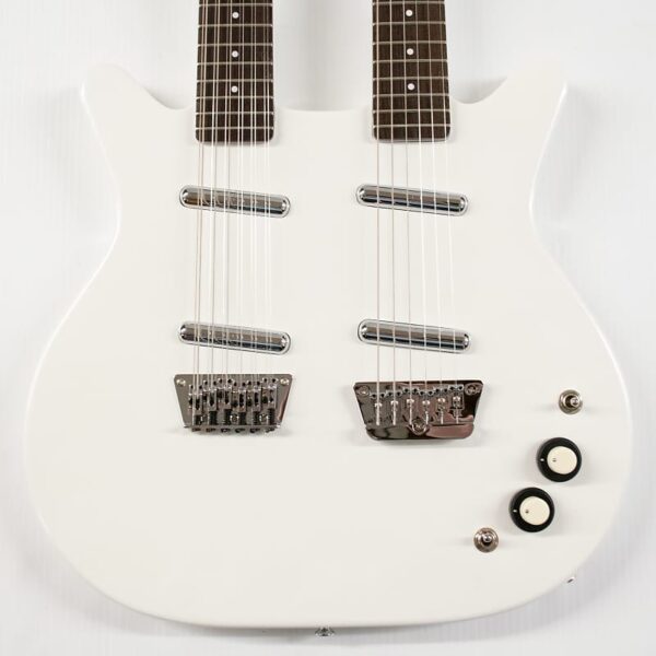 Danelectro 6-string/12-string Double-neck Electric Guitar - White Pearl