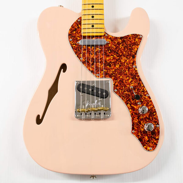 Fender American Professional II Telecaster Thinline Electric Guitar - Transparent Shell Pink with Maple Fingerboard