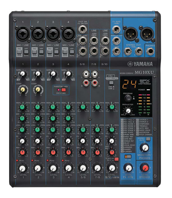 Yamaha MG10XU 10-channel Mixer with USB and FX