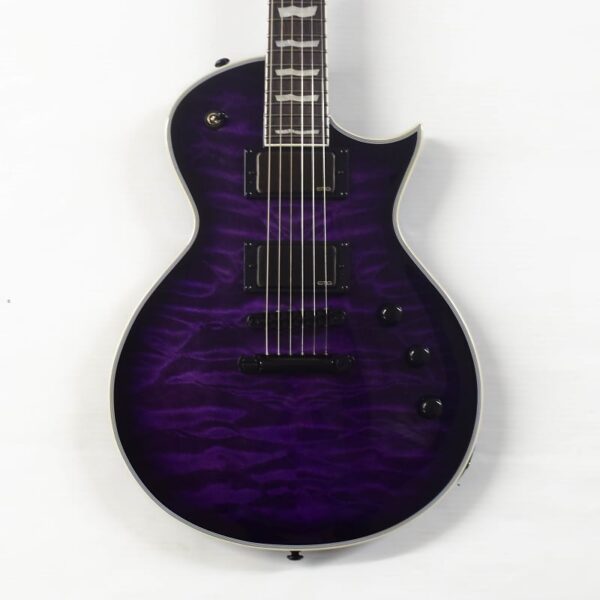 ESP LTD EC-1000-QM See Thru Purple Electric Guitar, with EMG Pickups