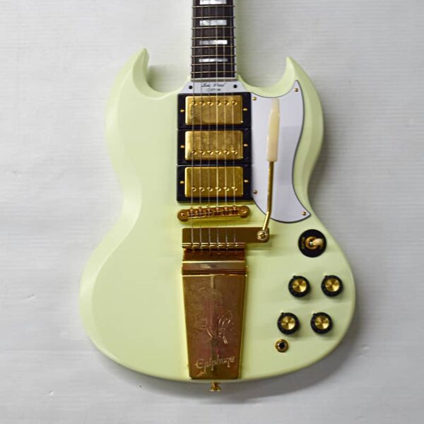 Epiphone "Inspired by Gibson Custom" '63 Les Paul SG Custom with Maestro Vibrola - Classic White