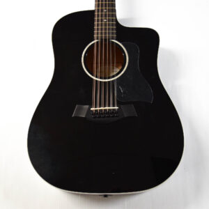 Demo Model Taylor 250ce Plus 12-String Dreadnought Acoustic Guitar - Black