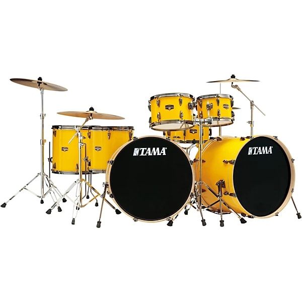 Tama Imperialstar 7-Piece Double Bass Drum Set With Black Nickel Hardware - Electric Yellow