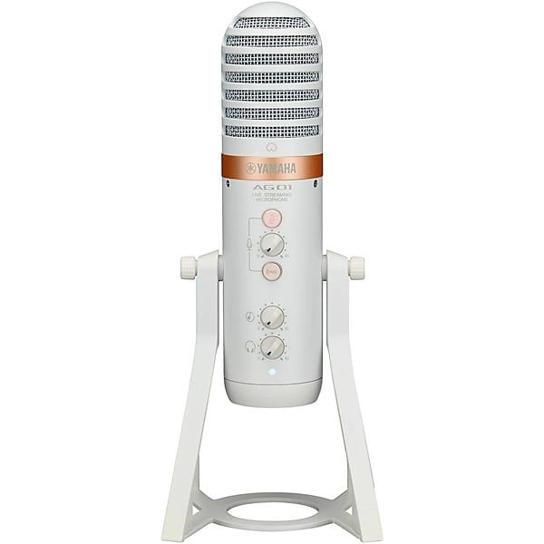 Yamaha AG01 Streaming Loopback Audio USB Microphone - White