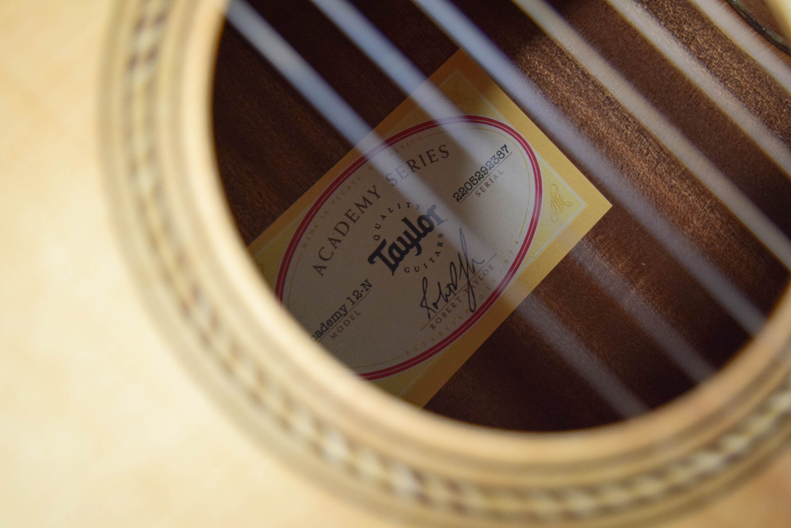 Left-Handed Taylor Academy 12e-N Nylon Grand Concert Acoustic Guitar - Natural - Image 9