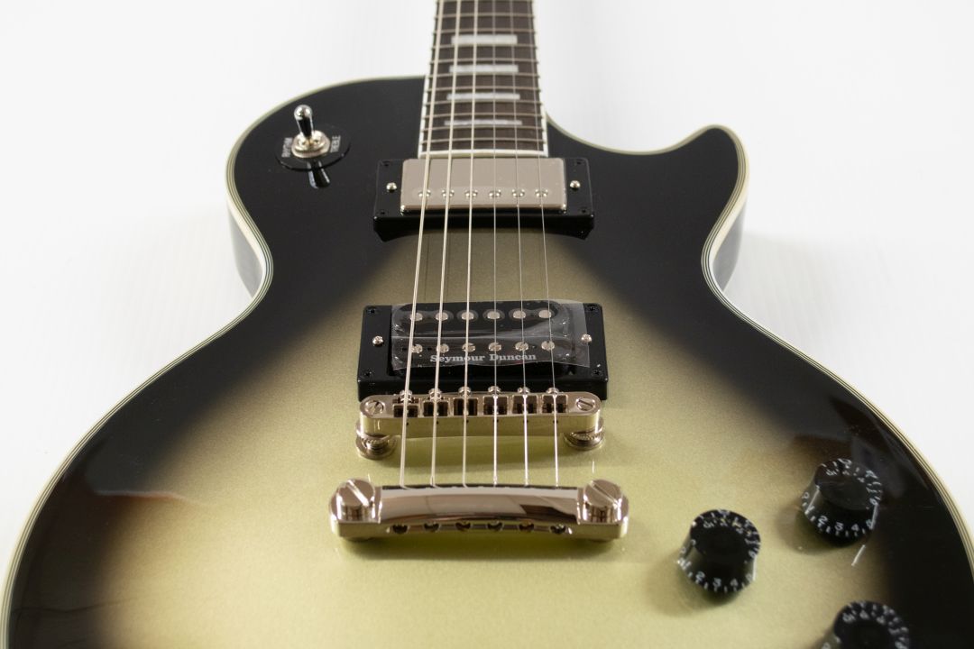 Epiphone Adam Jones Les Paul Custom Art Collection Electric Guitar - Julie Heffernan's "Not Dead Yet," Antique Silverburst - Image 3