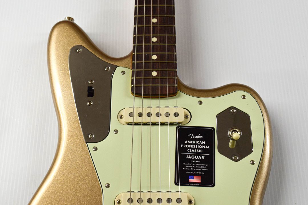 Fender American Professional Classic Jaguar - Faded Firemist Gold - Image 2