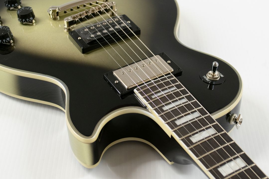 Epiphone Adam Jones Les Paul Custom Art Collection Electric Guitar - Julie Heffernan's "Not Dead Yet," Antique Silverburst - Image 6