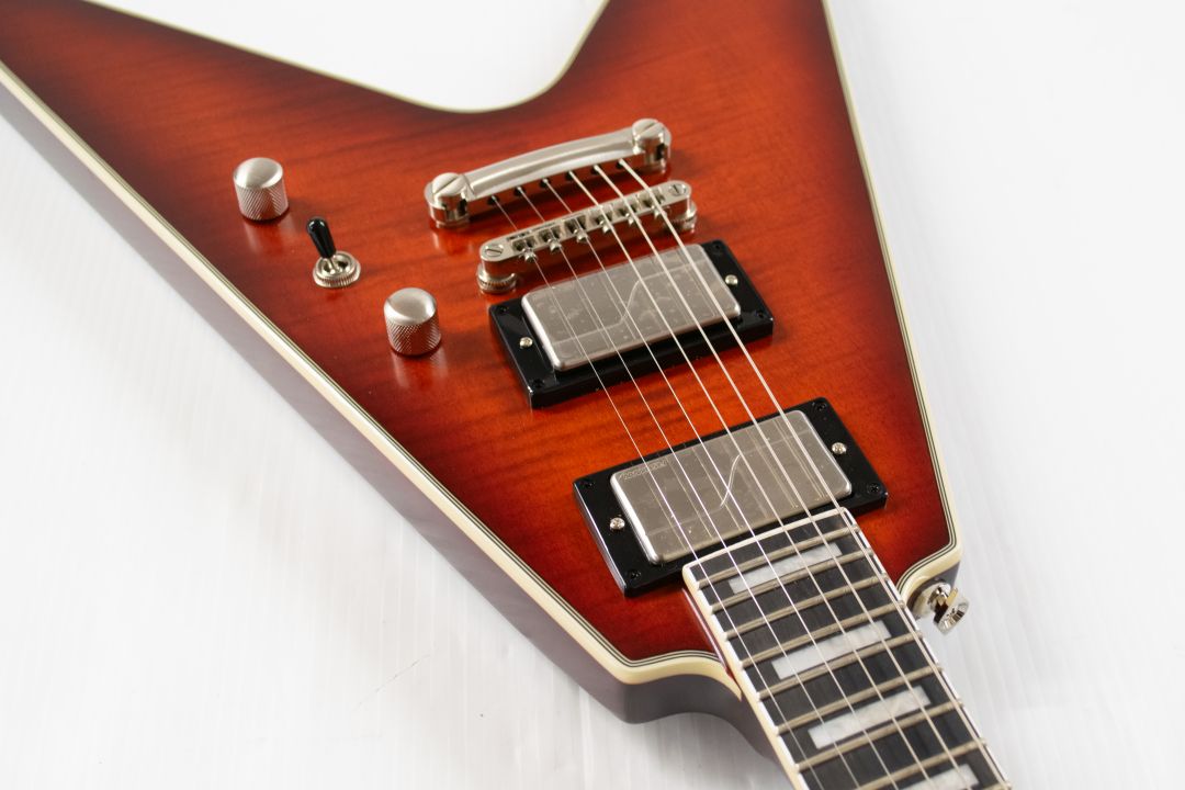 Epiphone Flying V Prophecy Electric Guitar - Aged Bengal Tiger Burst - Image 6