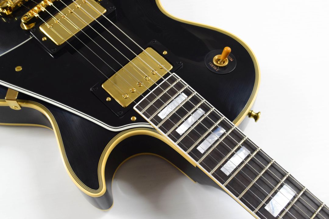 Gibson Custom 1957 Les Paul Custom Reissue Electric Guitar - Ebony, VOS, 2 Pickups - Image 6