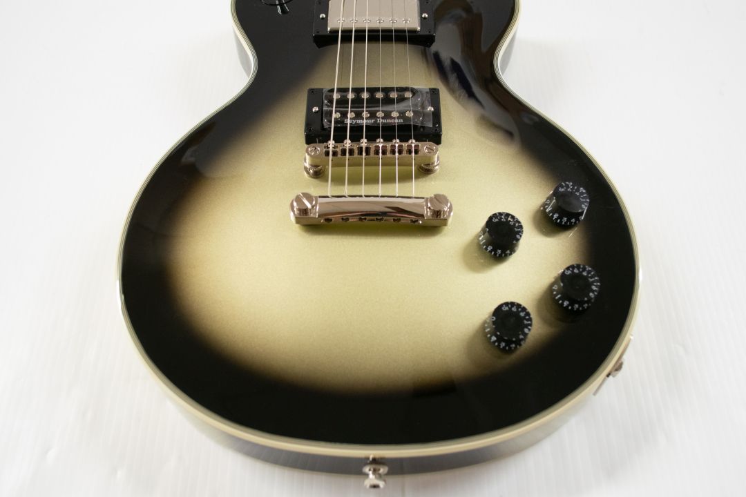Epiphone Adam Jones Les Paul Custom Art Collection Electric Guitar - Julie Heffernan's "Not Dead Yet," Antique Silverburst - Image 2