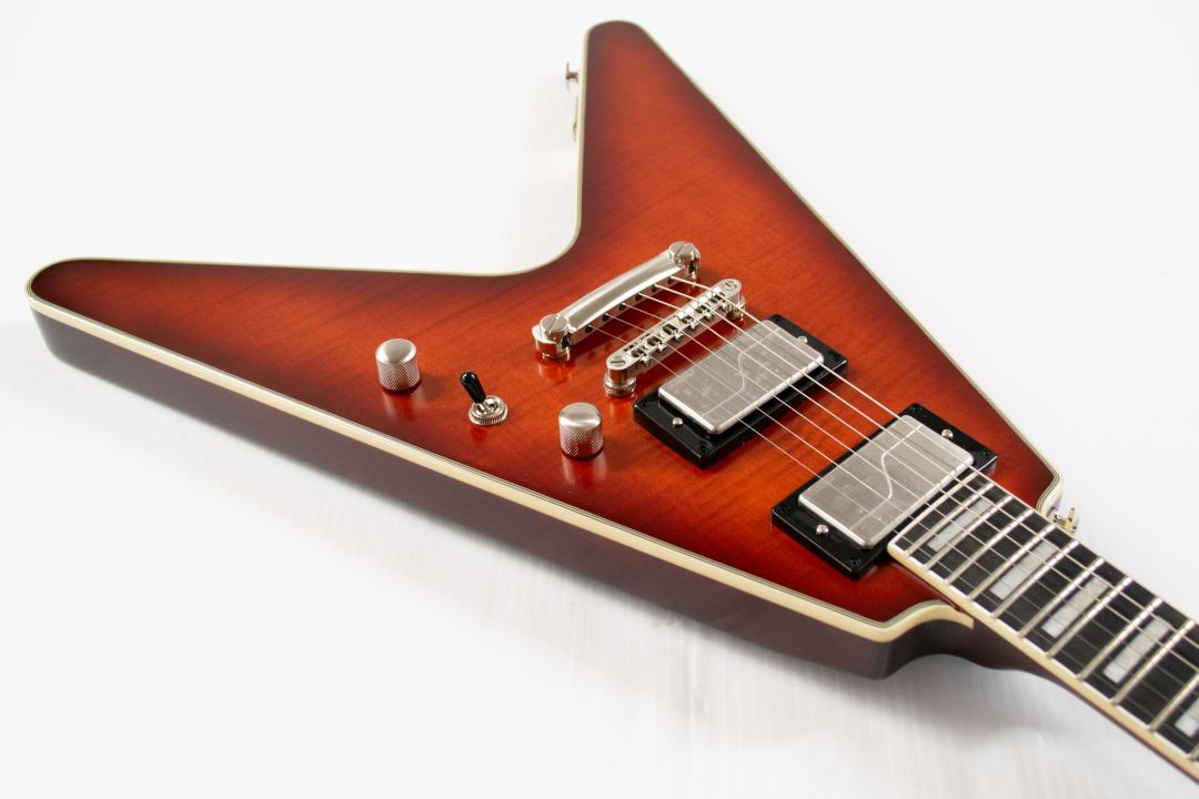 Epiphone Flying V Prophecy Electric Guitar - Aged Bengal Tiger Burst - Image 4