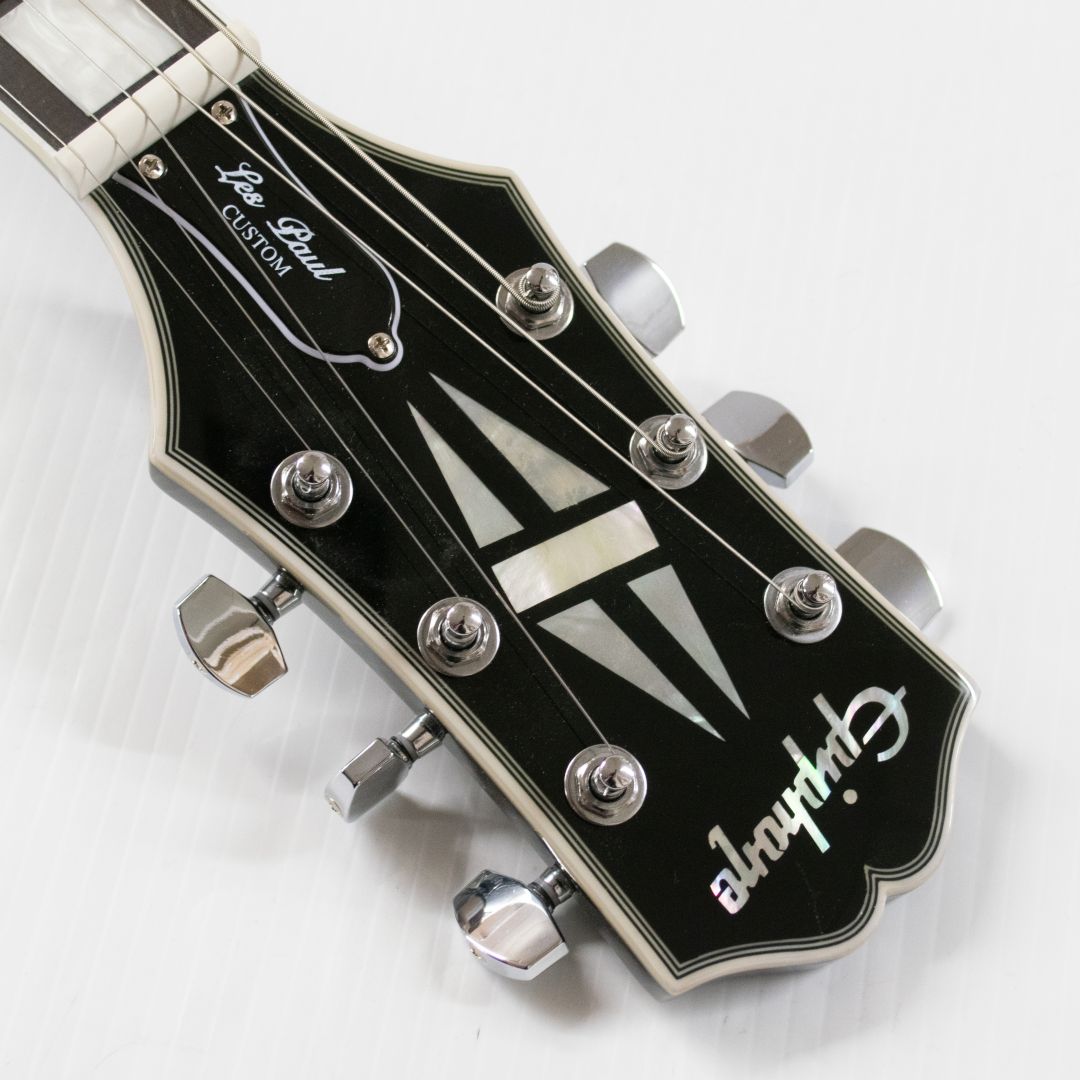 Epiphone Adam Jones Les Paul Custom Art Collection Electric Guitar - Julie Heffernan's "Not Dead Yet," Antique Silverburst - Image 8
