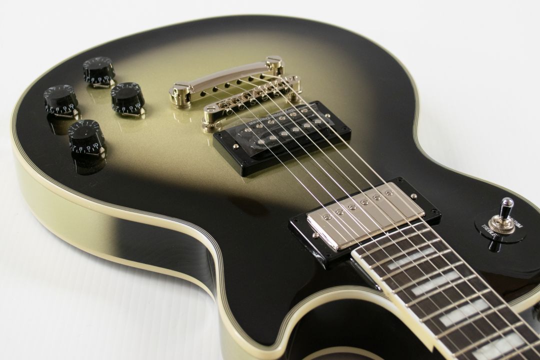 Epiphone Adam Jones Les Paul Custom Art Collection Electric Guitar - Julie Heffernan's "Not Dead Yet," Antique Silverburst - Image 5