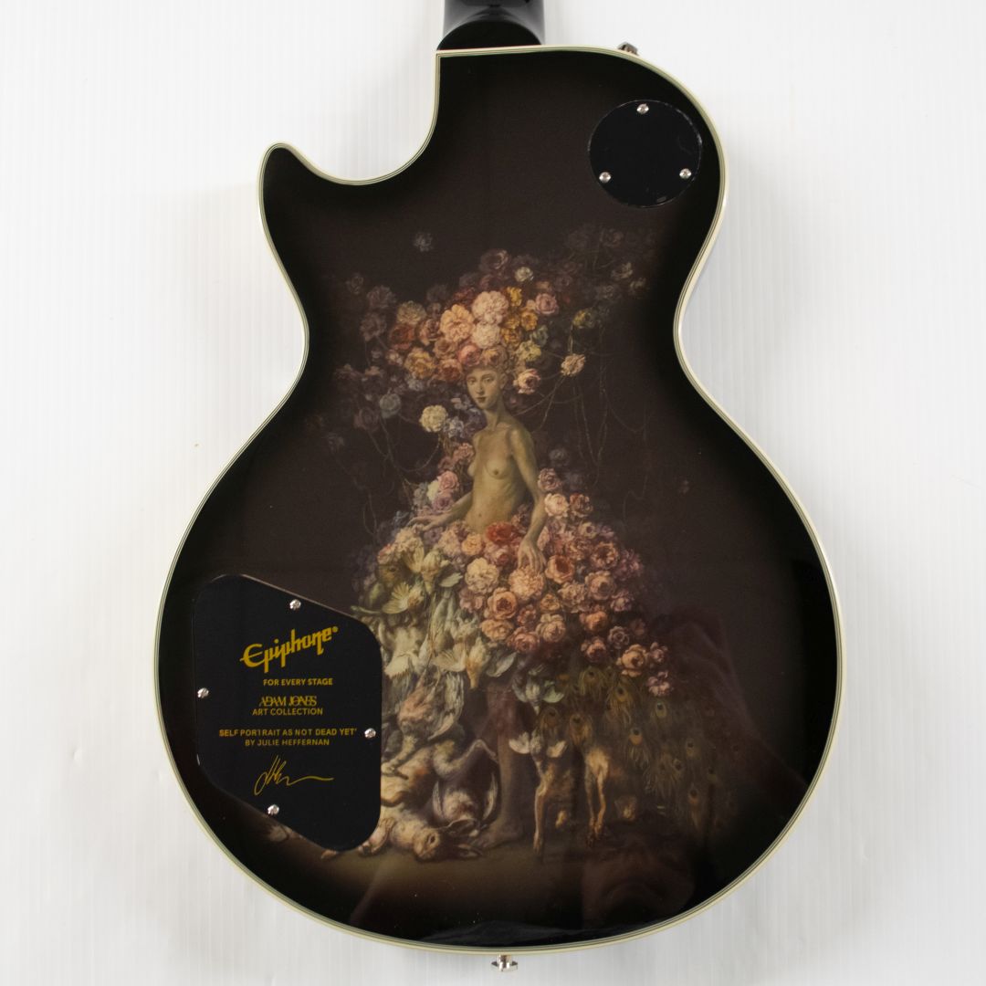 Epiphone Adam Jones Les Paul Custom Art Collection Electric Guitar - Julie Heffernan's "Not Dead Yet," Antique Silverburst - Image 9