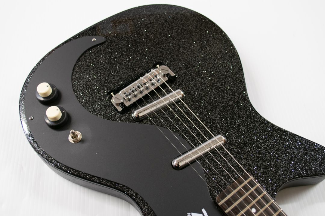Danelectro Blackout 59 Electric Guitar - Black Metal Flake - Image 5