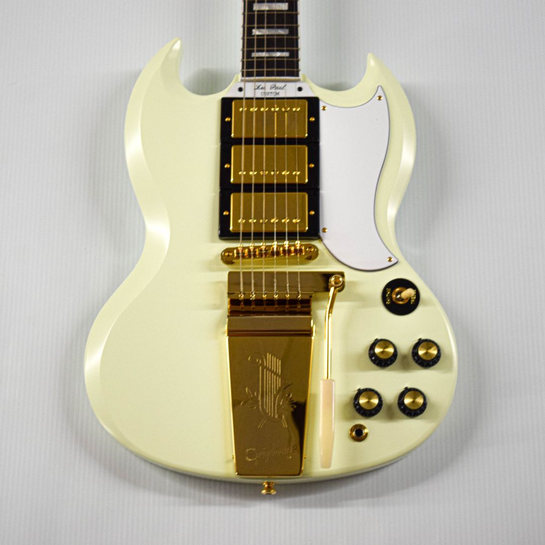 Epiphone "Inspired by Gibson Custom" '63 Les Paul SG Custom with Maestro Vibrola - Classic White