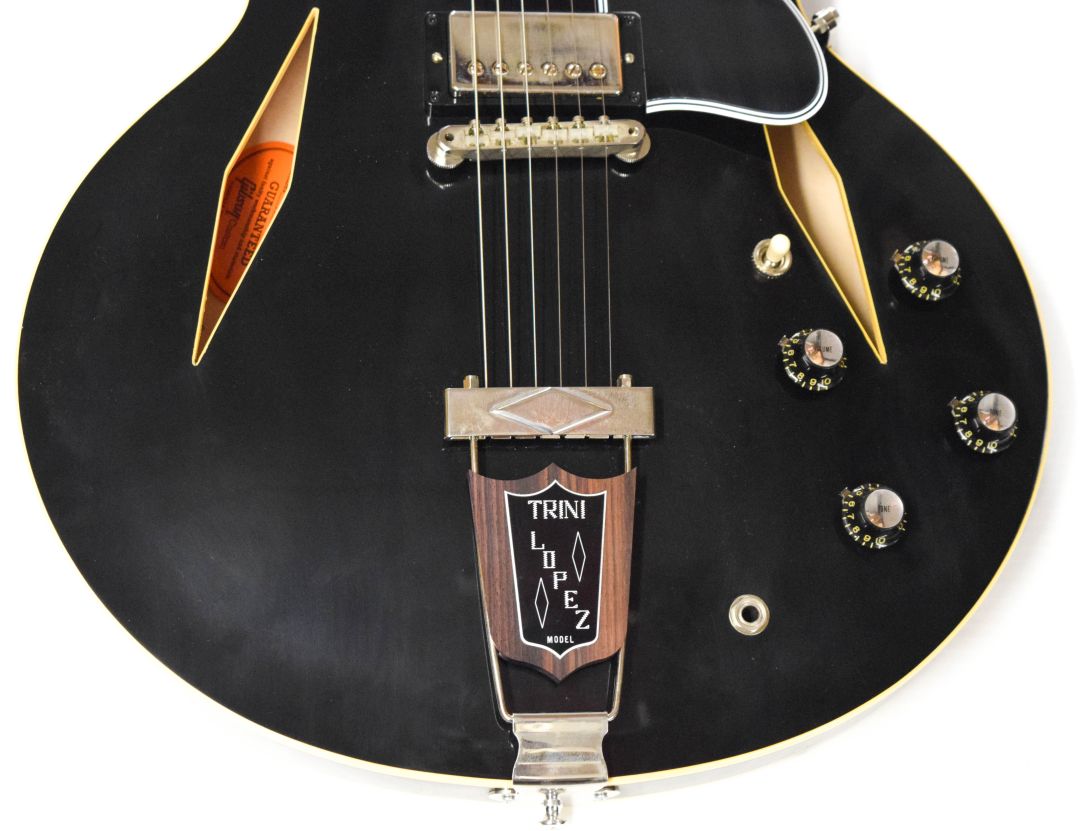 Gibson Custom 1964 Trini Lopez Standard Reissue VOS Semi-Hollow Electric Ebony - Image 3