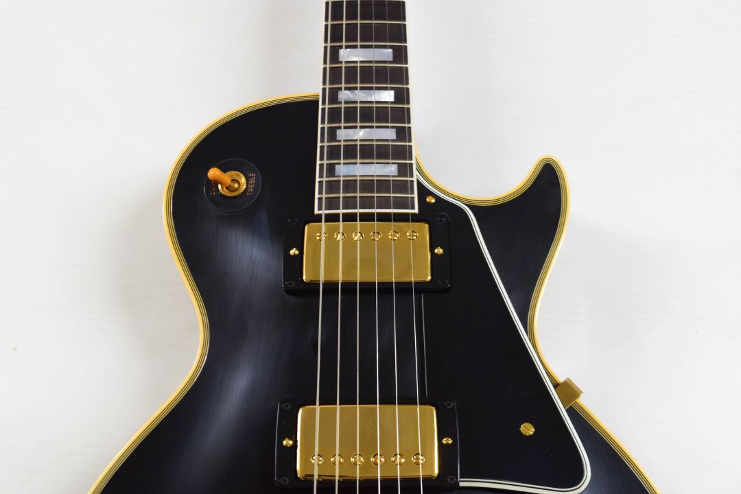 Gibson Custom 1957 Les Paul Custom Reissue Electric Guitar - Ebony, VOS, 2 Pickups - Image 2