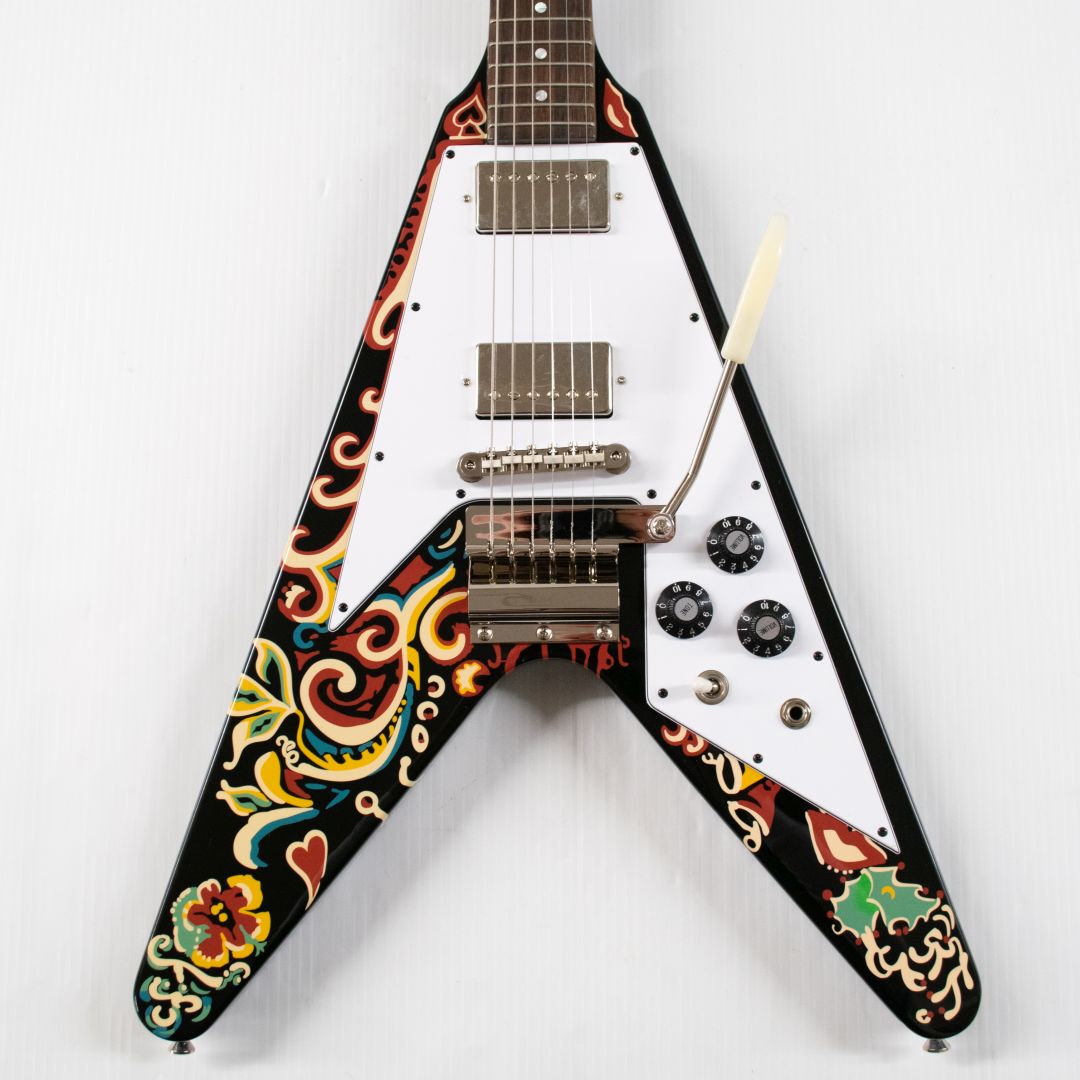 Epiphone Jimi Hendrix "Love Drops" Flying V Electric Guitar - Ebony