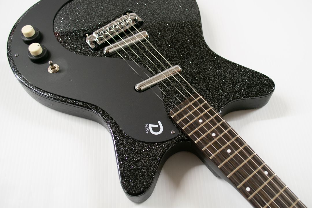 Danelectro Blackout 59 Electric Guitar - Black Metal Flake - Image 6